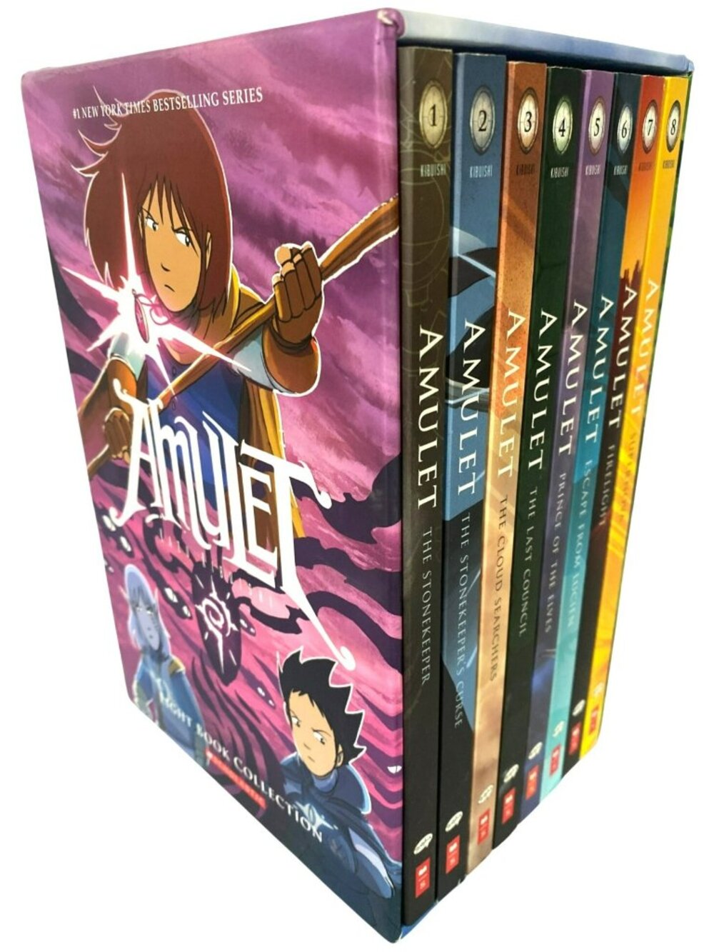 Amulet BOXSET by Kazu Kibuishi Collection Gift Amulet #1-8 Box Set Graphic Novel